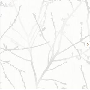 New! 2 Rolls Superfresco Easy Innocence White / Mica Wallpaper, Pattern 33-275